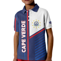 Custom Cape Verde Football Kid Polo Shirt Unique Style - Wonder Print Shop