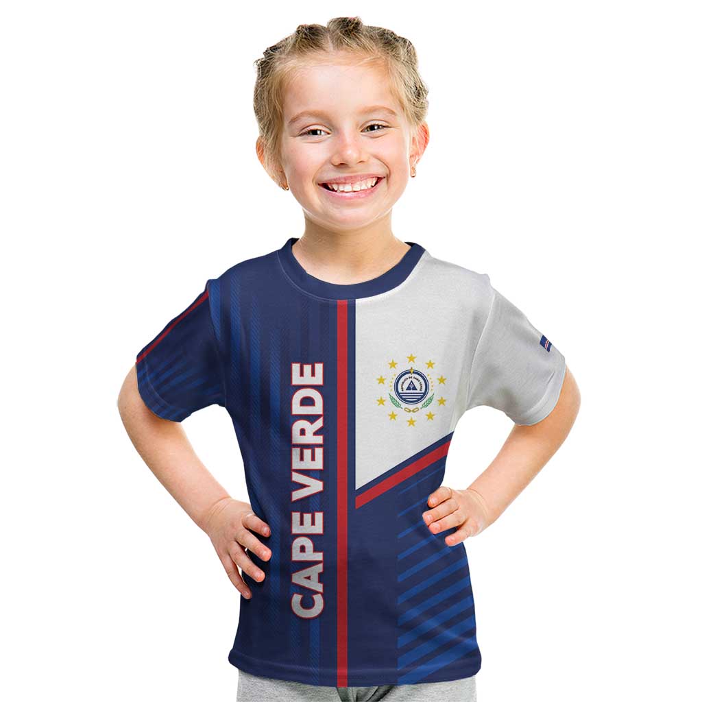 Custom Cape Verde Football Kid T Shirt Unique Style - Wonder Print Shop