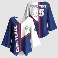 Custom Cape Verde Football Kimono Sleeve Blouse Unique Style - Wonder Print Shop
