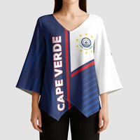 Custom Cape Verde Football Kimono Sleeve Blouse Unique Style - Wonder Print Shop