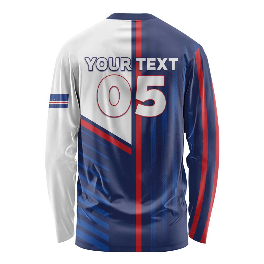 Custom Cape Verde Football Long Sleeve Shirt Unique Style - Wonder Print Shop