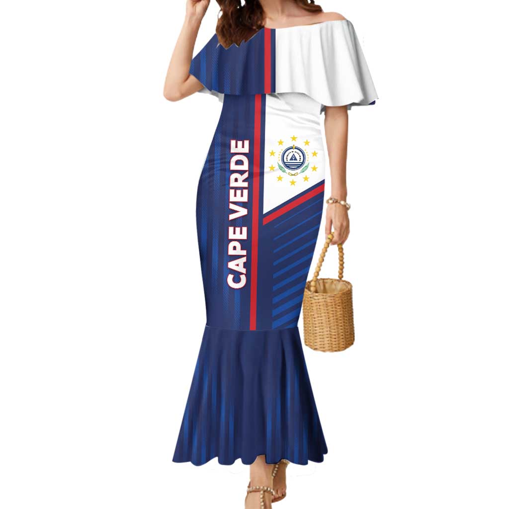 Custom Cape Verde Football Mermaid Dress Unique Style - Wonder Print Shop