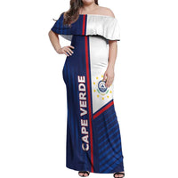 Custom Cape Verde Football Off Shoulder Maxi Dress Unique Style - Wonder Print Shop