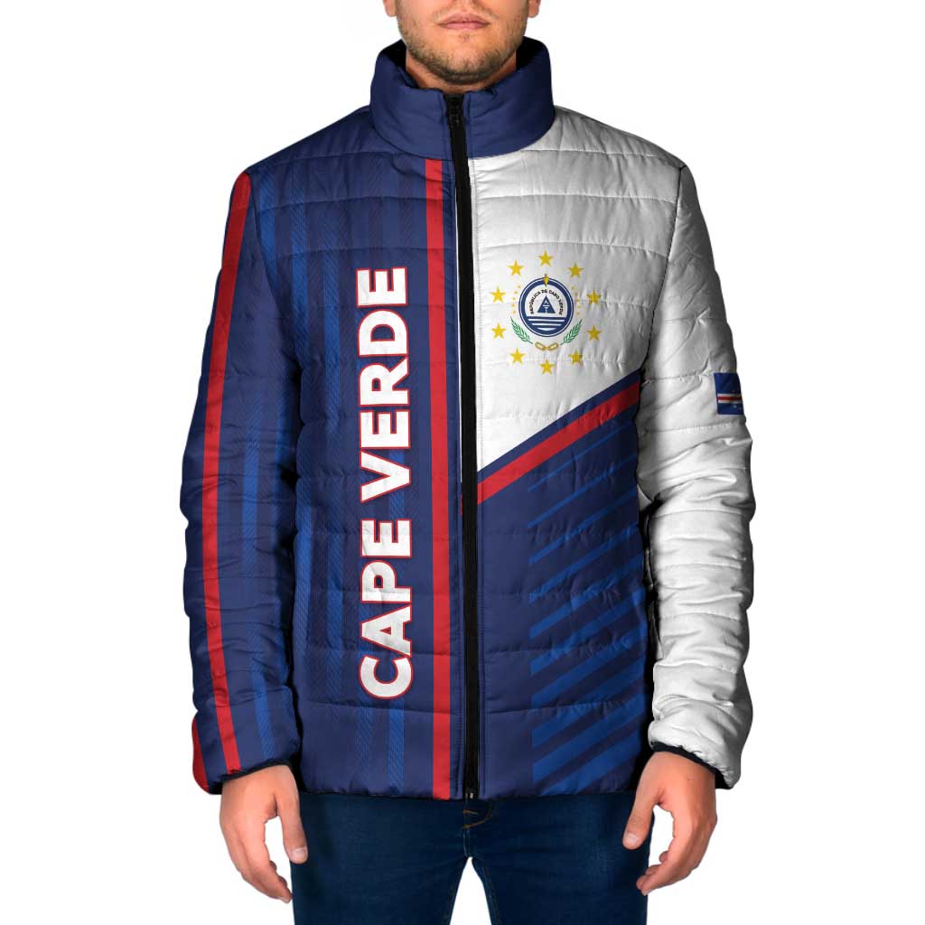 Custom Cape Verde Football Padded Jacket Unique Style - Wonder Print Shop