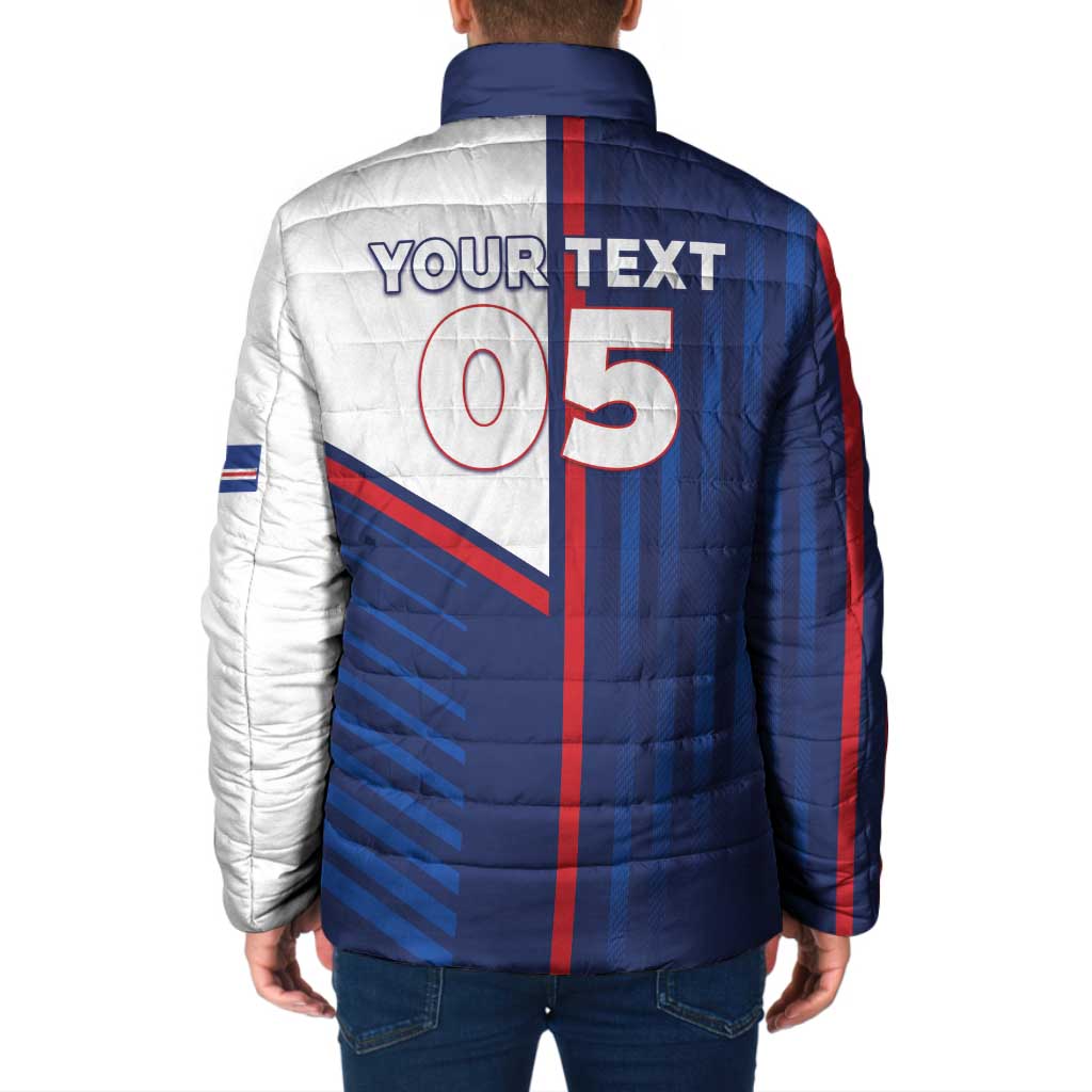 Custom Cape Verde Football Padded Jacket Unique Style - Wonder Print Shop