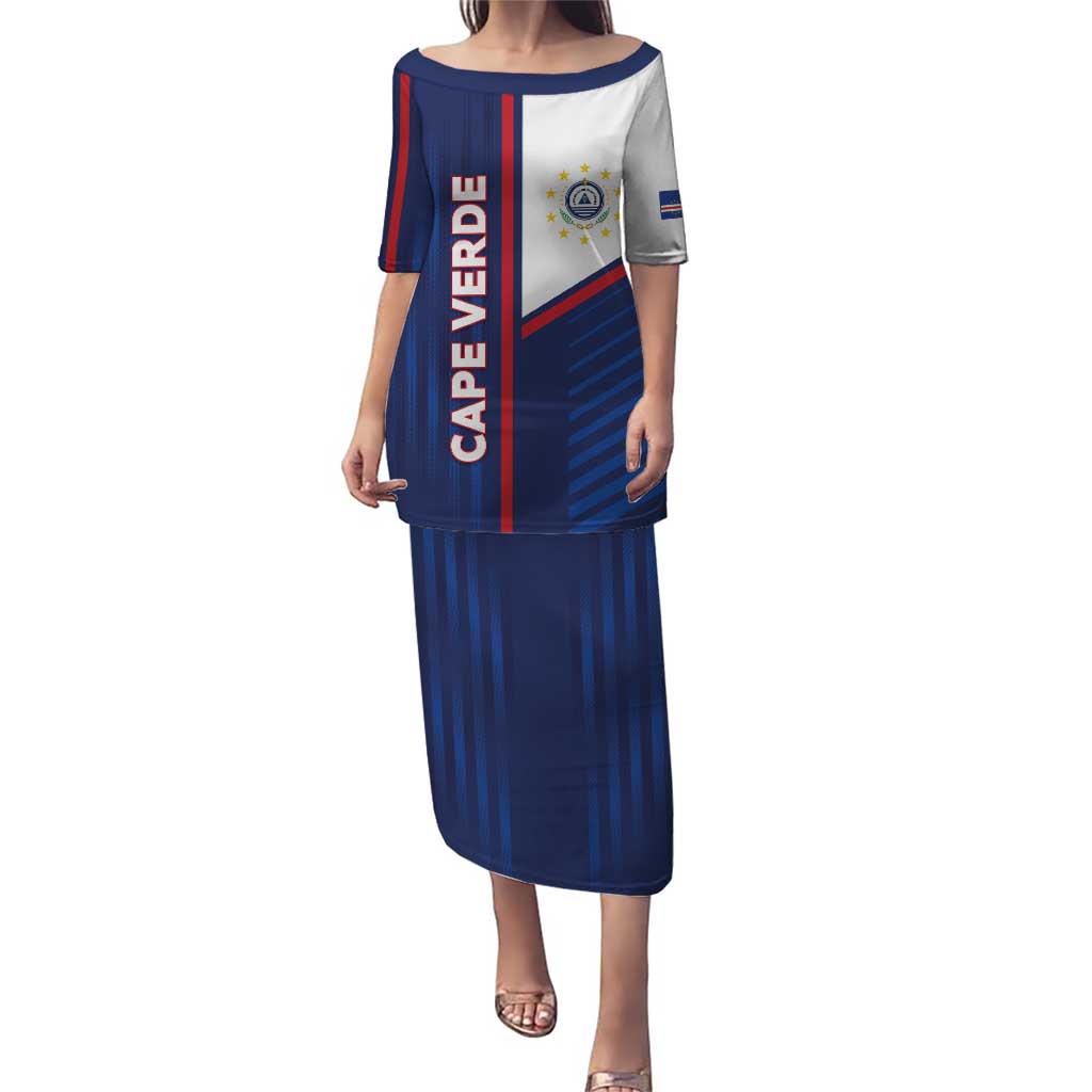 Custom Cape Verde Football Puletasi Unique Style - Wonder Print Shop