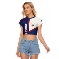 Custom Cape Verde Football Raglan Cropped T Shirt Unique Style - Wonder Print Shop