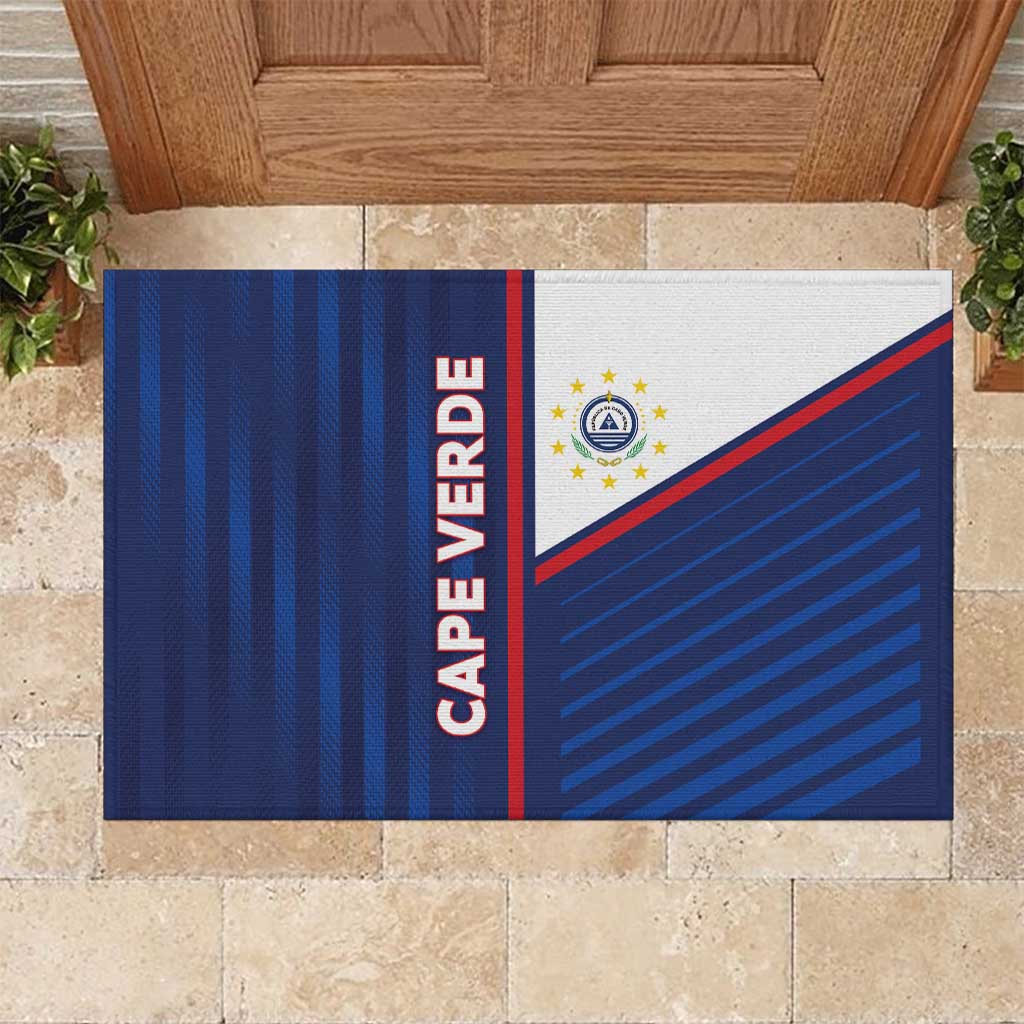 Cape Verde Football Rubber Doormat Unique Style - Wonder Print Shop