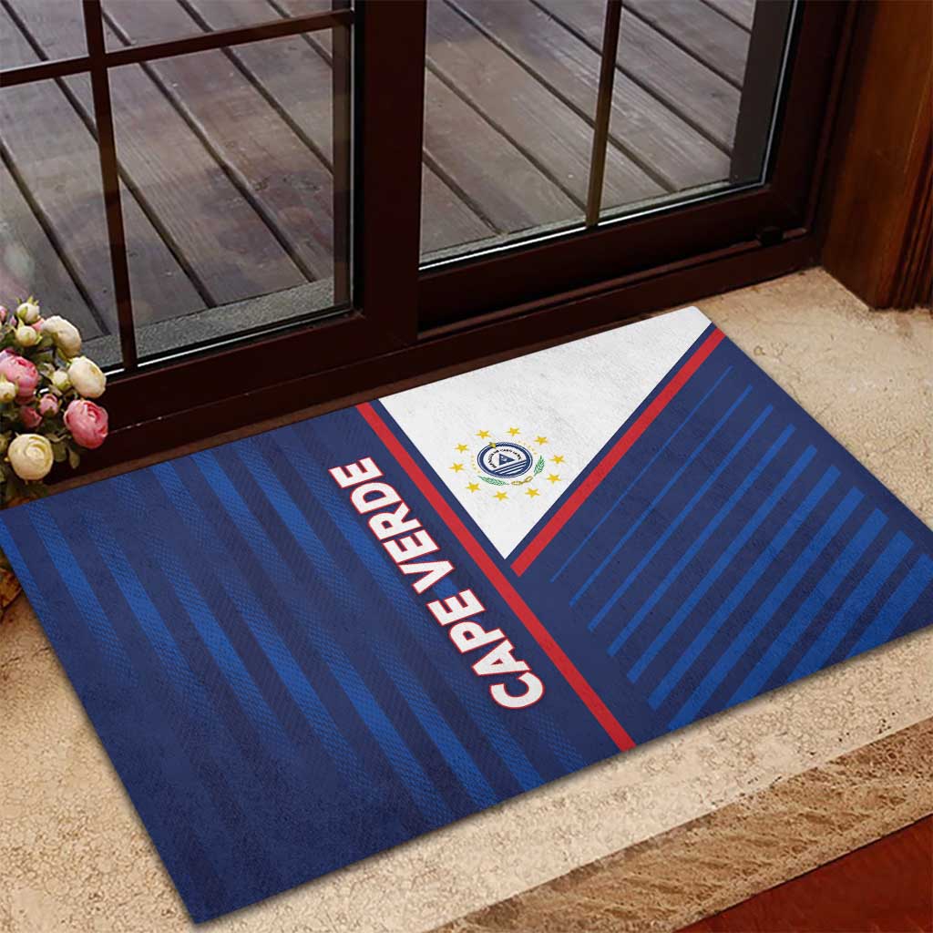 Cape Verde Football Rubber Doormat Unique Style - Wonder Print Shop