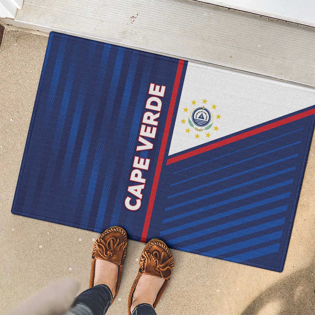 Cape Verde Football Rubber Doormat Unique Style - Wonder Print Shop