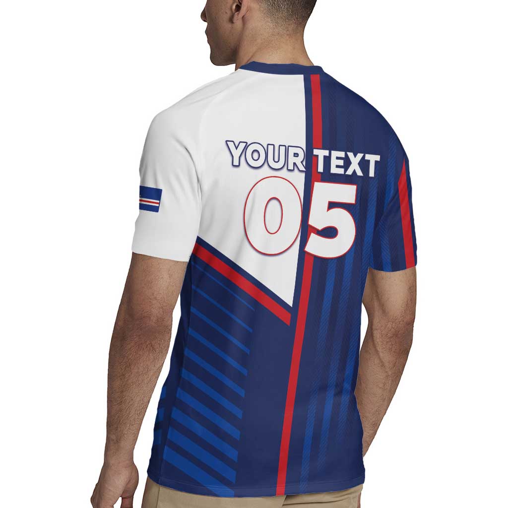 Custom Cape Verde Football Rugby Jersey Unique Style - Wonder Print Shop