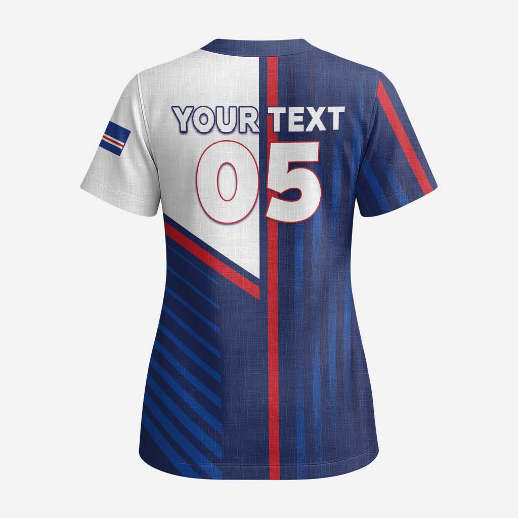 Custom Cape Verde Football Scrub Top Unique Style - Wonder Print Shop