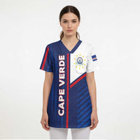 Custom Cape Verde Football Scrub Top Unique Style - Wonder Print Shop