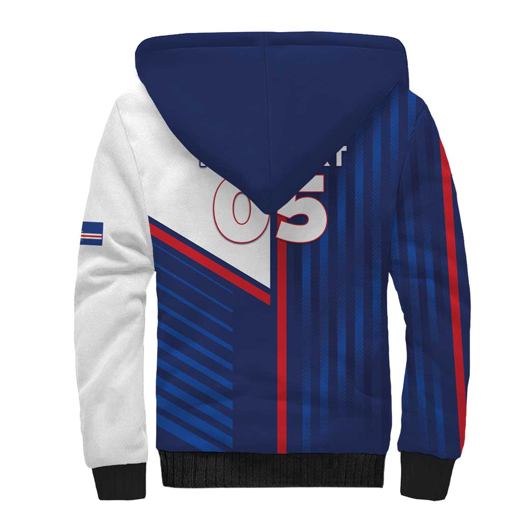 Custom Cape Verde Football Sherpa Hoodie Unique Style - Wonder Print Shop
