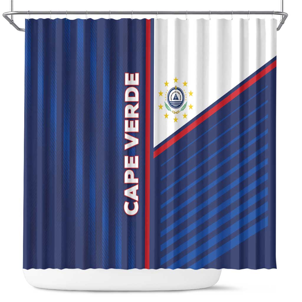 Cape Verde Football Shower Curtain Unique Style - Wonder Print Shop