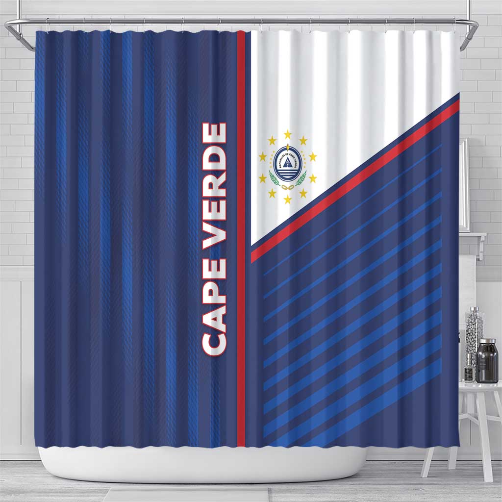 Cape Verde Football Shower Curtain Unique Style - Wonder Print Shop