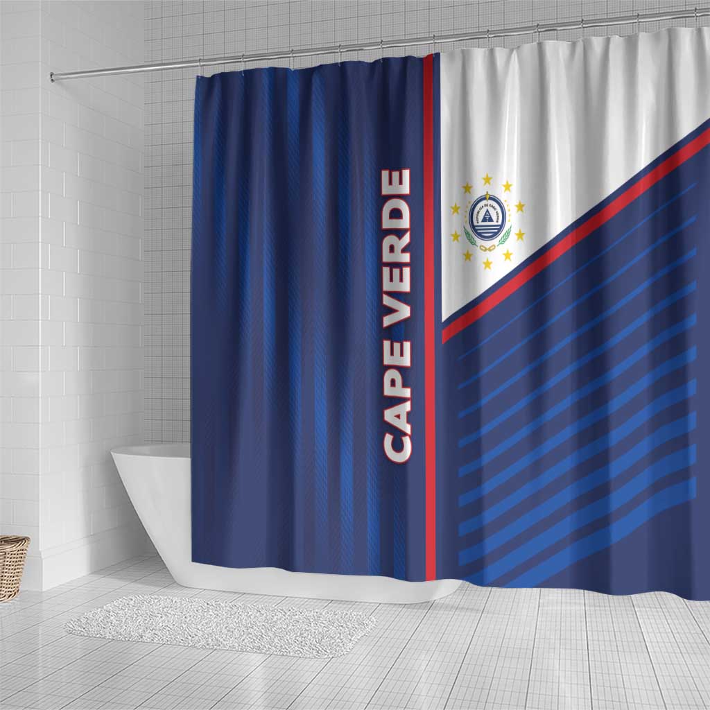 Cape Verde Football Shower Curtain Unique Style - Wonder Print Shop