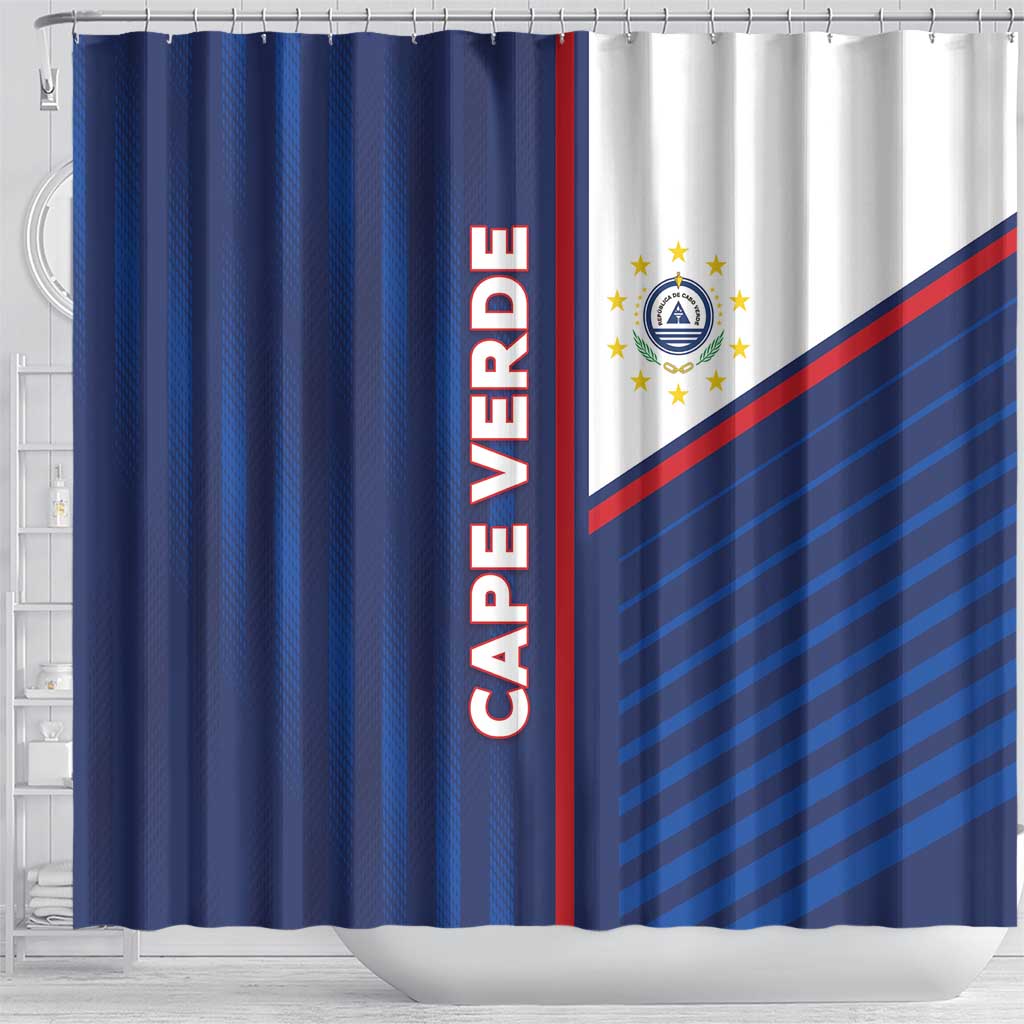 Cape Verde Football Shower Curtain Unique Style - Wonder Print Shop