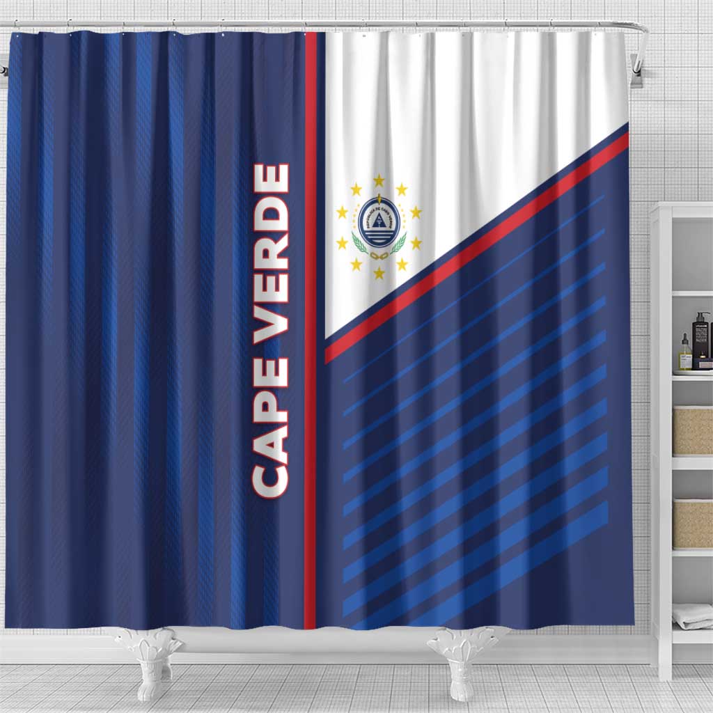Cape Verde Football Shower Curtain Unique Style - Wonder Print Shop