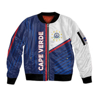 Custom Cape Verde Football Sleeve Zip Bomber Jacket Unique Style - Wonder Print Shop