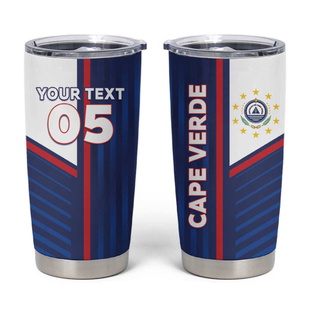 Custom Cape Verde Football Tumbler Cup Unique Style - Wonder Print Shop