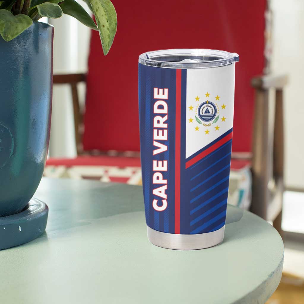 Custom Cape Verde Football Tumbler Cup Unique Style - Wonder Print Shop