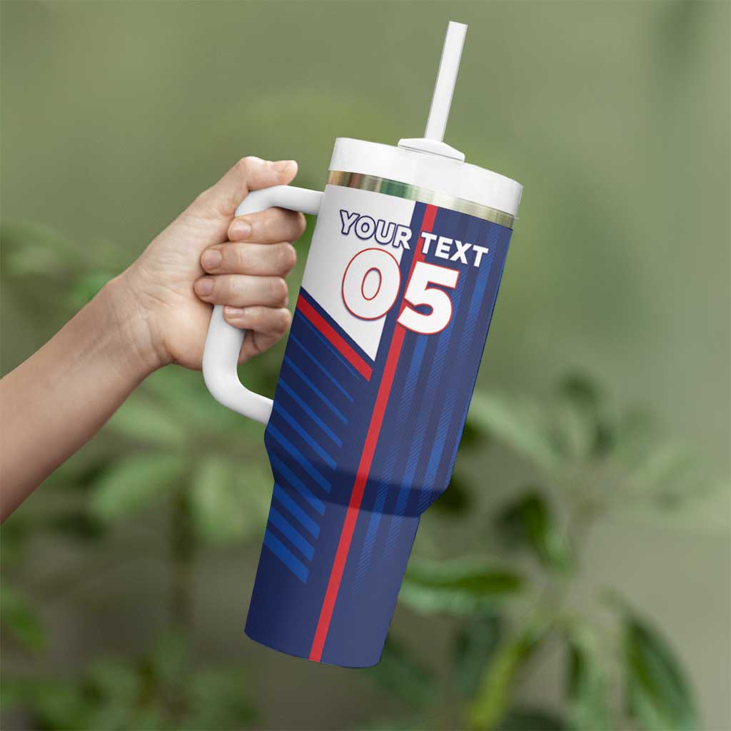 Custom Cape Verde Football Tumbler With Handle Unique Style - Wonder Print Shop