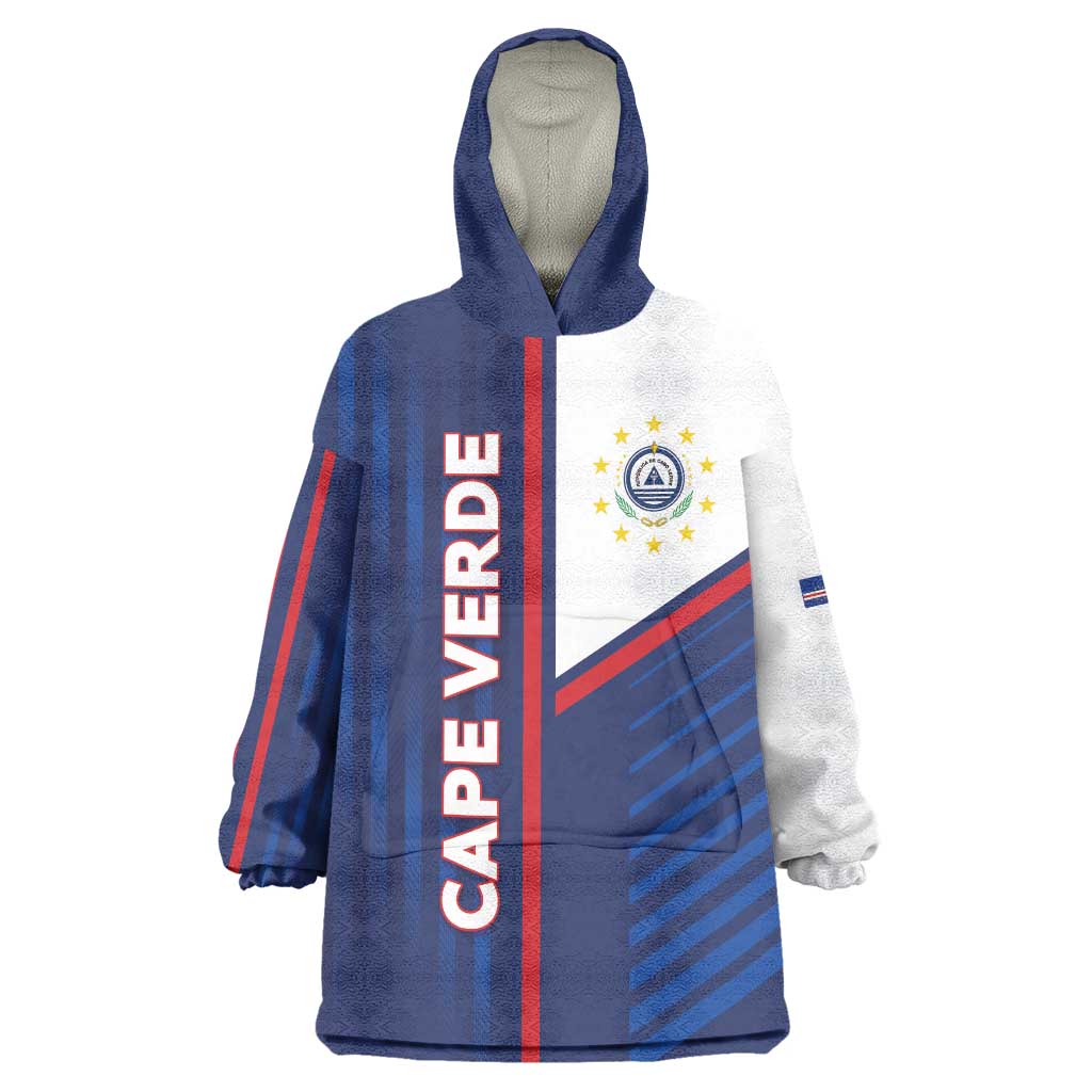 Custom Cape Verde Football Wearable Blanket Hoodie Unique Style - Wonder Print Shop