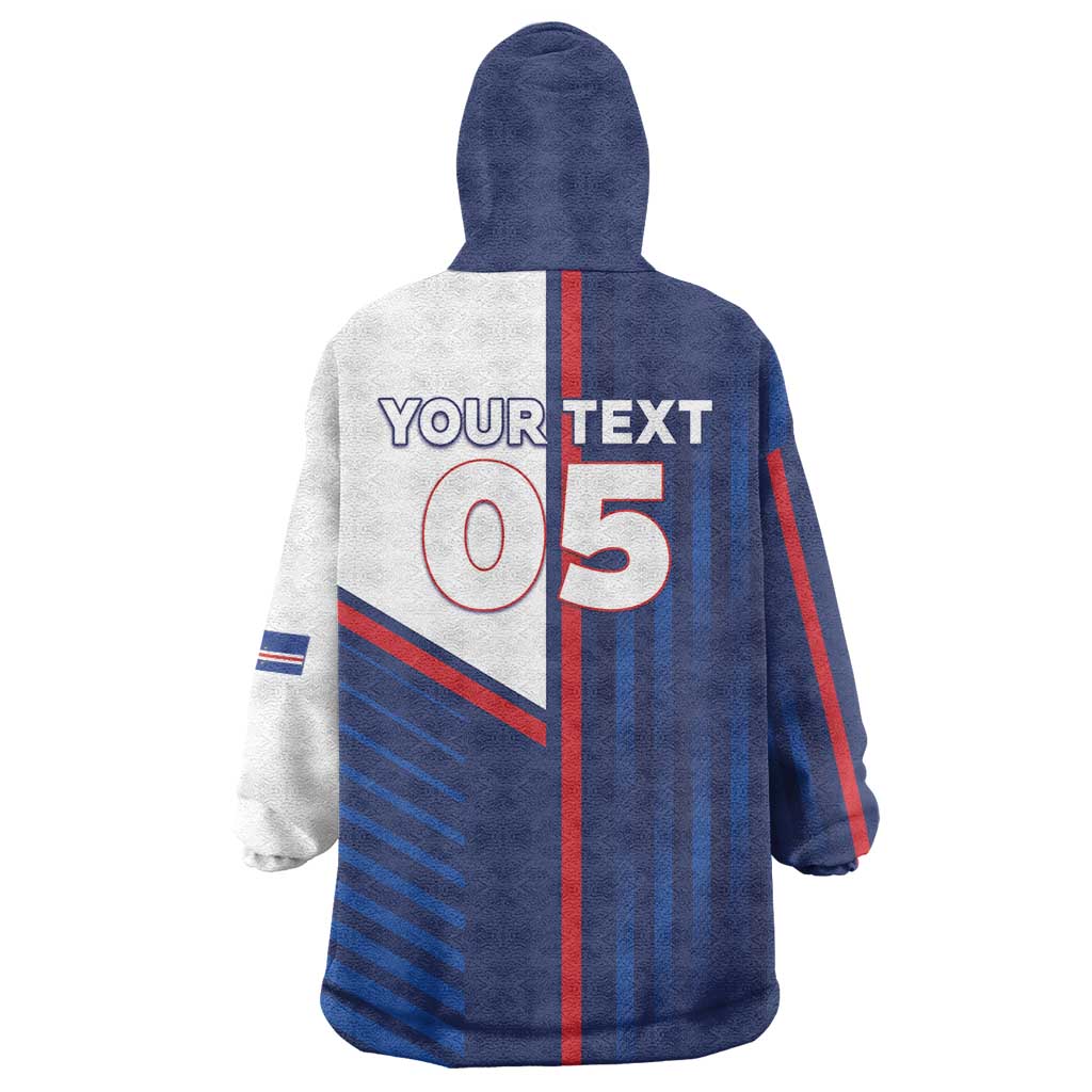 Custom Cape Verde Football Wearable Blanket Hoodie Unique Style - Wonder Print Shop