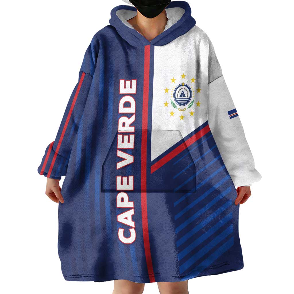 Custom Cape Verde Football Wearable Blanket Hoodie Unique Style - Wonder Print Shop