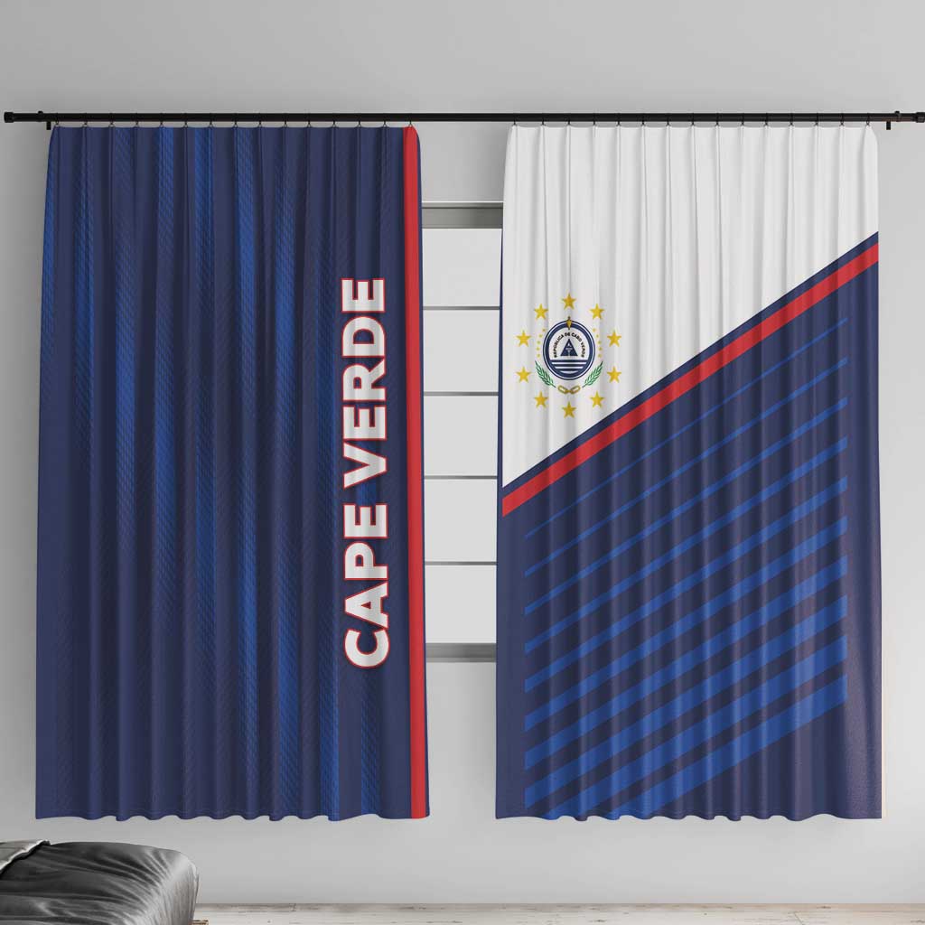 Cape Verde Football Window Curtain Unique Style - Wonder Print Shop