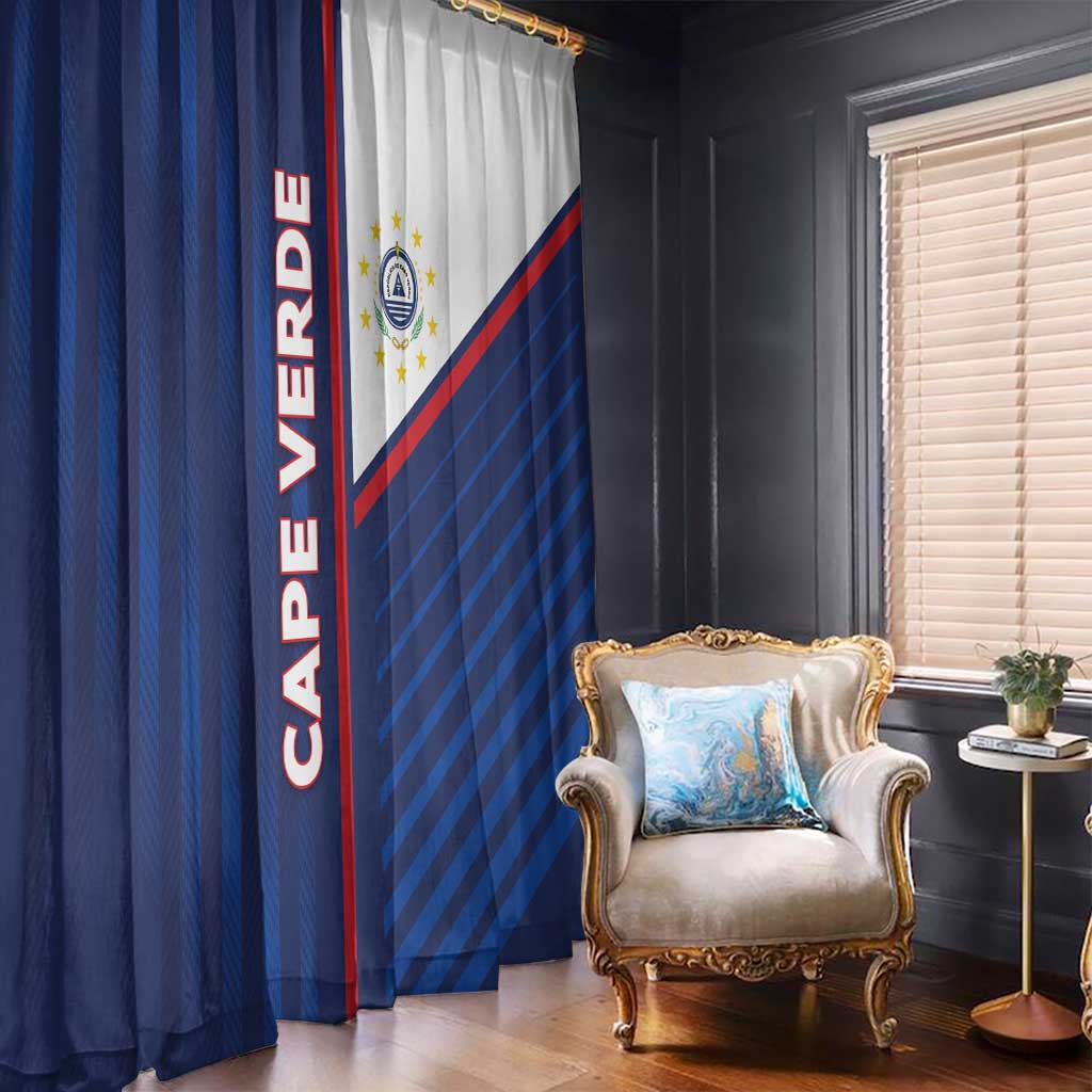 Cape Verde Football Window Curtain Unique Style - Wonder Print Shop