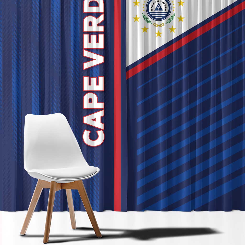 Cape Verde Football Window Curtain Unique Style - Wonder Print Shop
