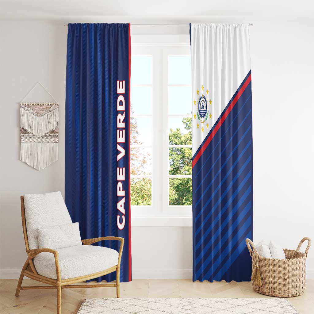 Cape Verde Football Window Curtain Unique Style - Wonder Print Shop