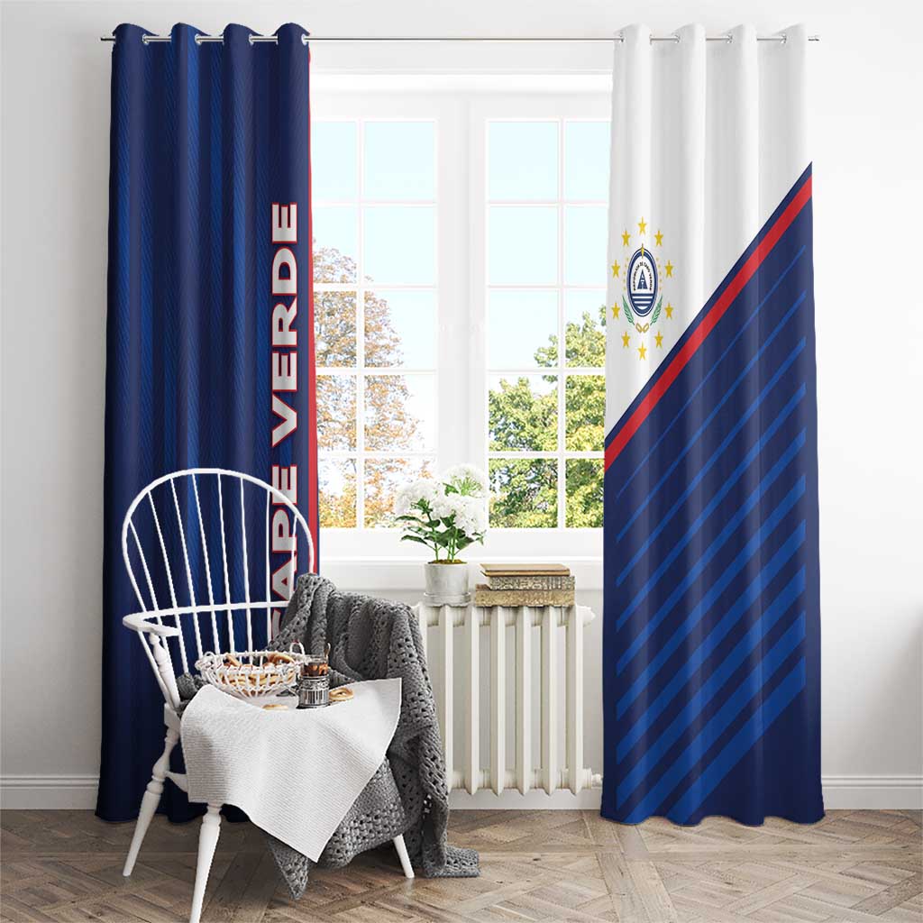 Cape Verde Football Window Curtain Unique Style - Wonder Print Shop