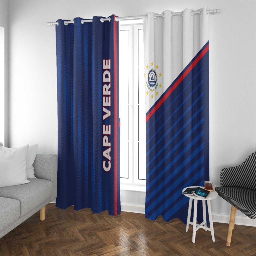 Cape Verde Football Window Curtain Unique Style - Wonder Print Shop