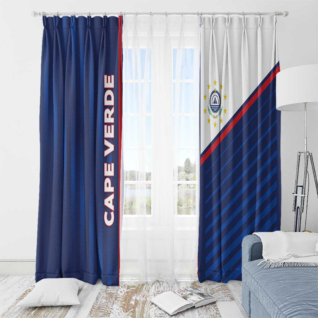 Cape Verde Football Window Curtain Unique Style - Wonder Print Shop