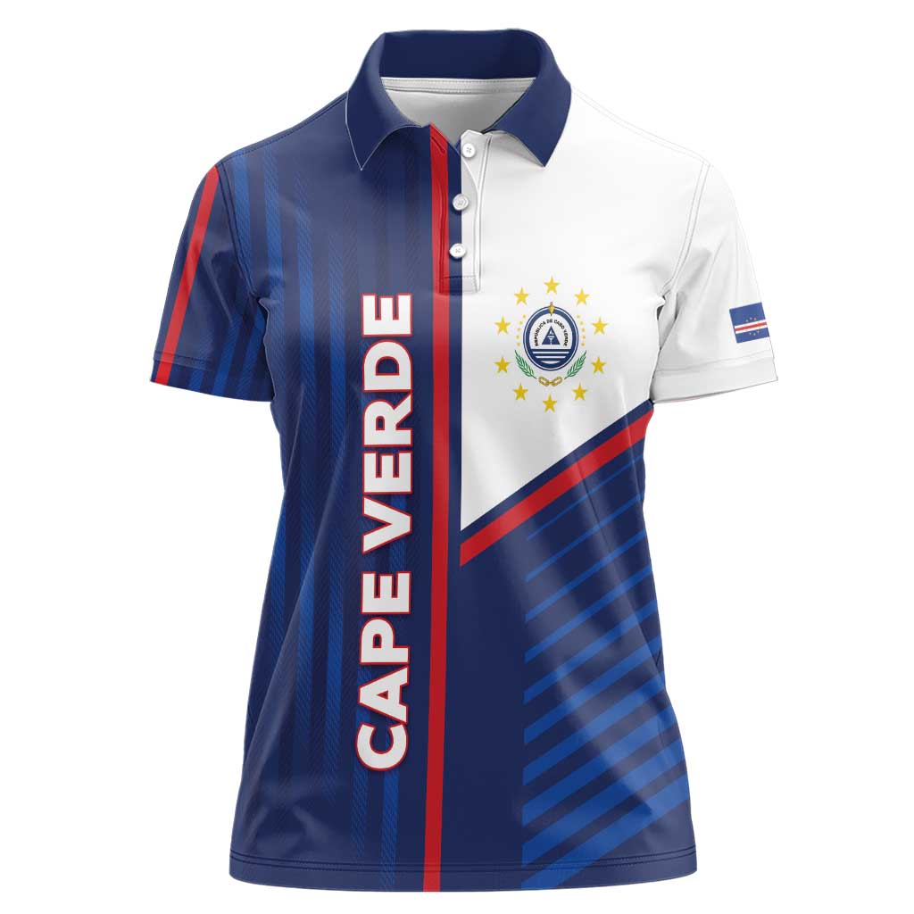 Custom Cape Verde Football Women Polo Shirt Unique Style - Wonder Print Shop