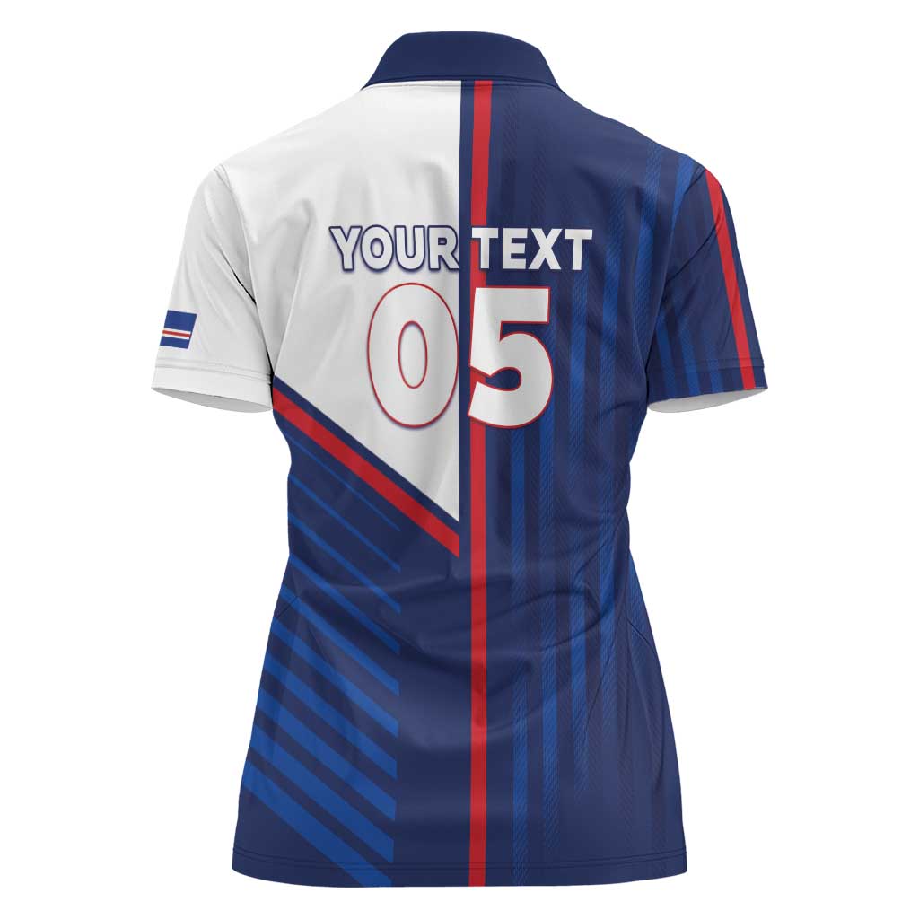 Custom Cape Verde Football Women Polo Shirt Unique Style - Wonder Print Shop