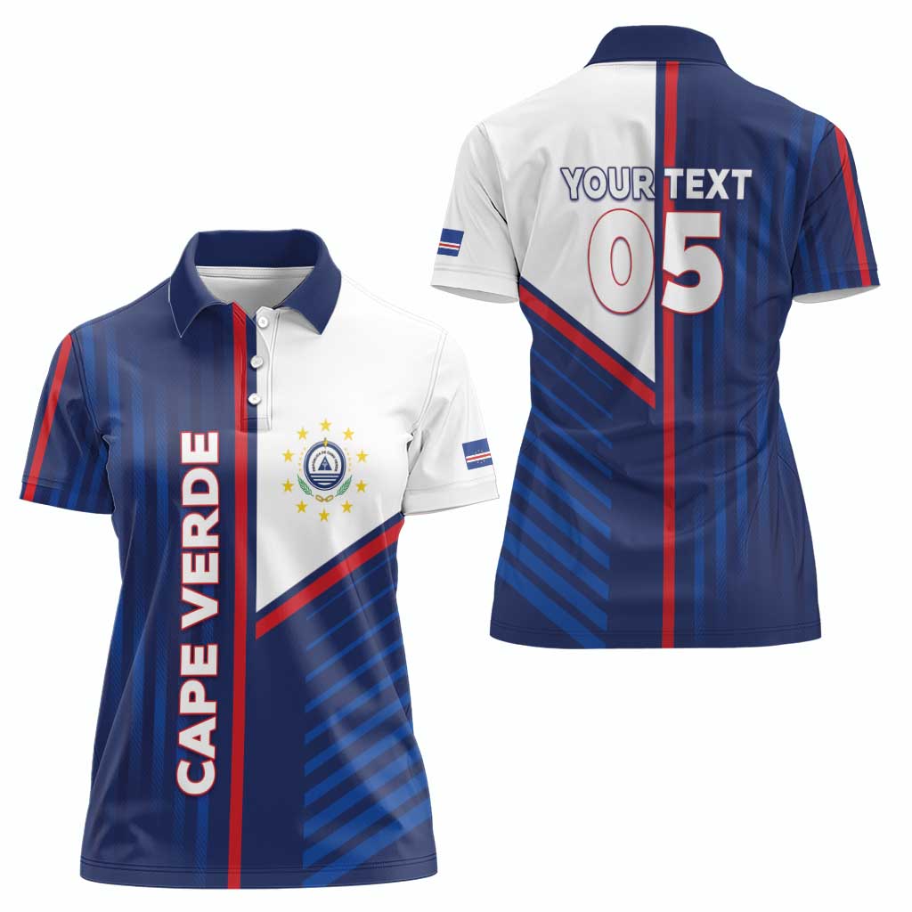 Custom Cape Verde Football Women Polo Shirt Unique Style - Wonder Print Shop