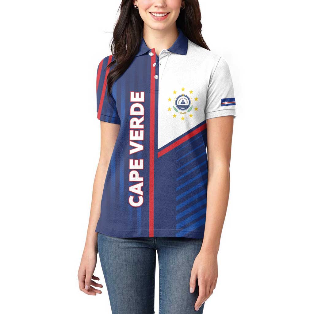 Custom Cape Verde Football Women Polo Shirt Unique Style - Wonder Print Shop
