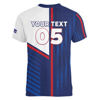 Custom Cape Verde Football Women V-Neck T-Shirt Unique Style - Wonder Print Shop