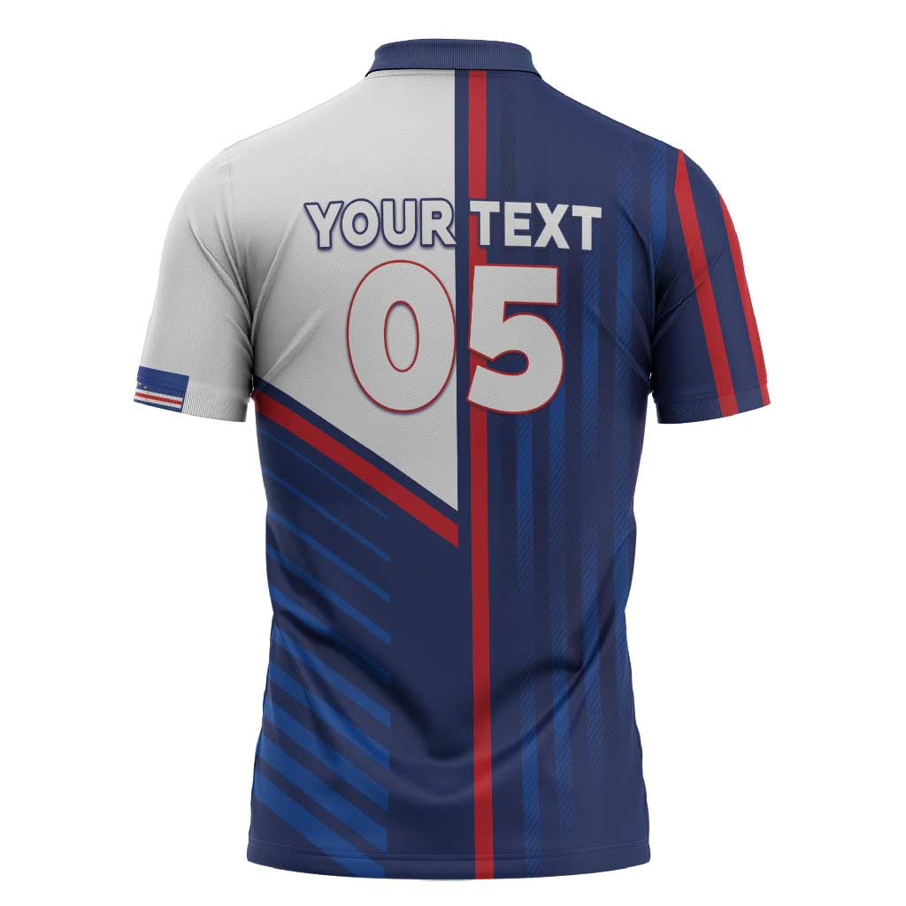 Custom Cape Verde Football Zipper Polo Shirt Unique Style - Wonder Print Shop