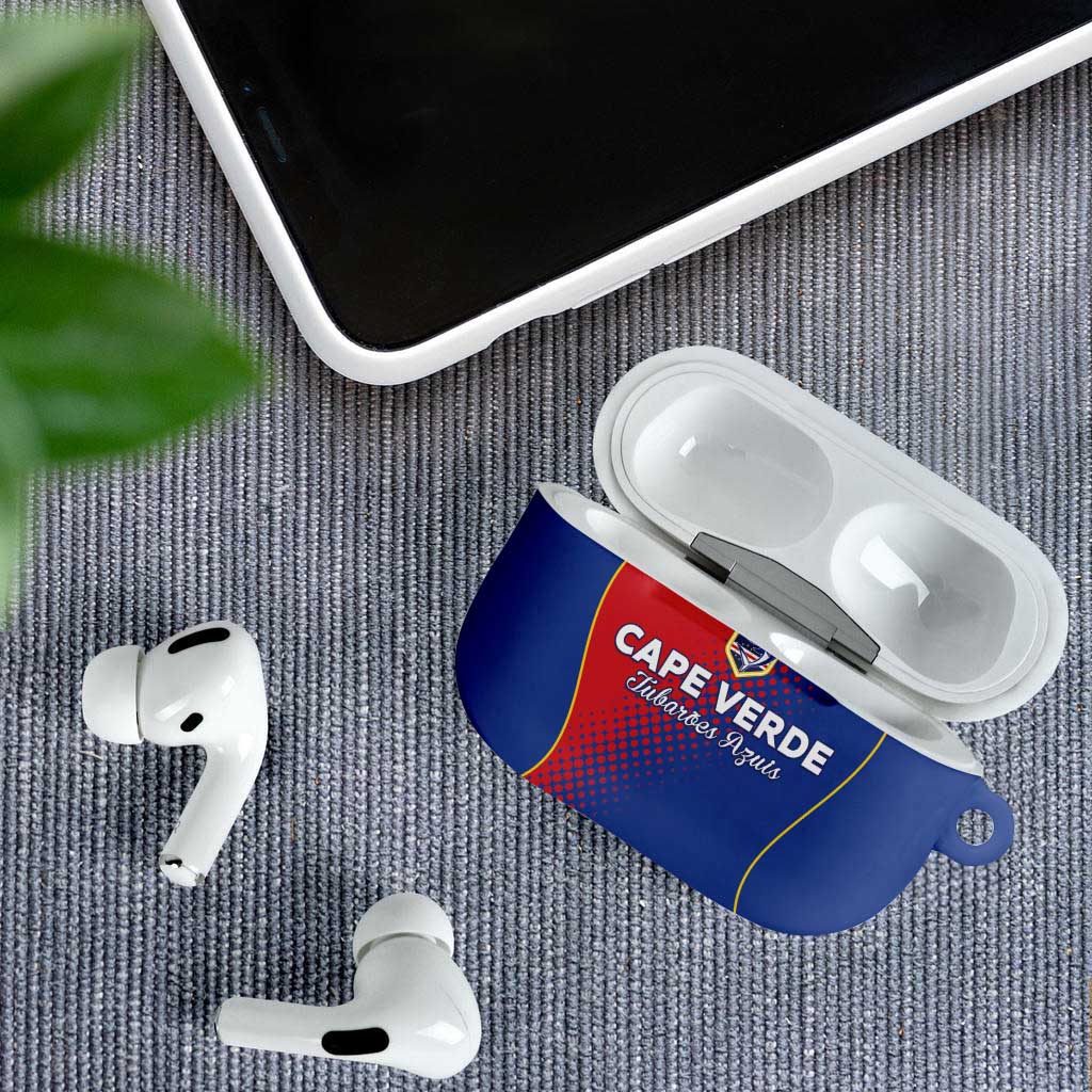 Cape Verde Football AirPods Case Blue Sharks Make History - Wonder Print Shop