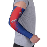 Custom Cape Verde Football Arm Sleeves Blue Sharks Make History - Wonder Print Shop