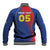 Custom Cape Verde Football Baseball Jacket Blue Sharks Make History - Wonder Print Shop