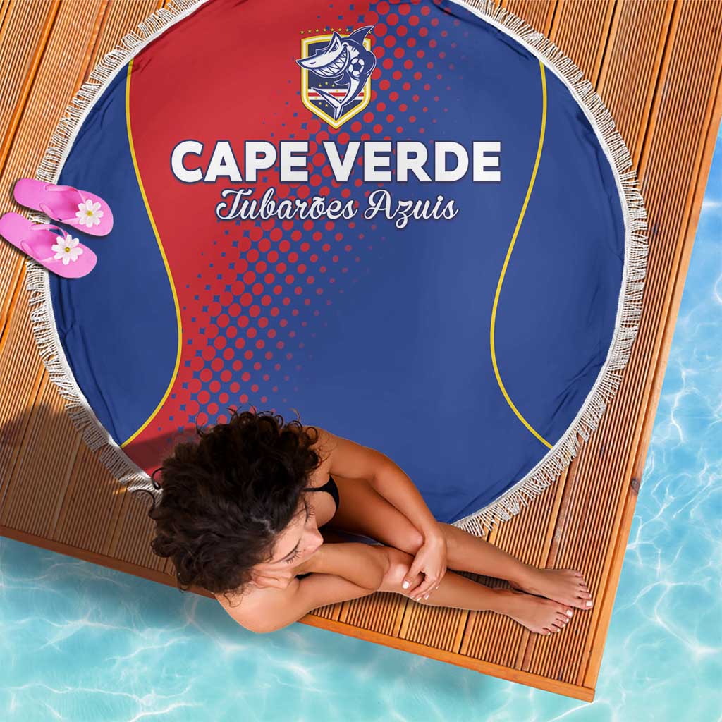 Cape Verde Football Beach Blanket Blue Sharks Make History - Wonder Print Shop