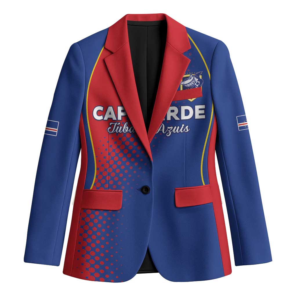 Custom Cape Verde Football Blazer Blue Sharks Make History - Wonder Print Shop