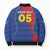 Custom Cape Verde Football Bomber Puffer Jacket Blue Sharks Make History - Wonder Print Shop