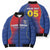 Custom Cape Verde Football Bomber Puffer Jacket Blue Sharks Make History - Wonder Print Shop